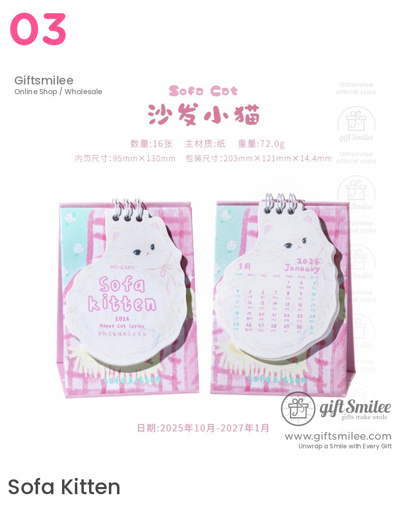 Happy Cat Desk Calendar | KS-MX-063
