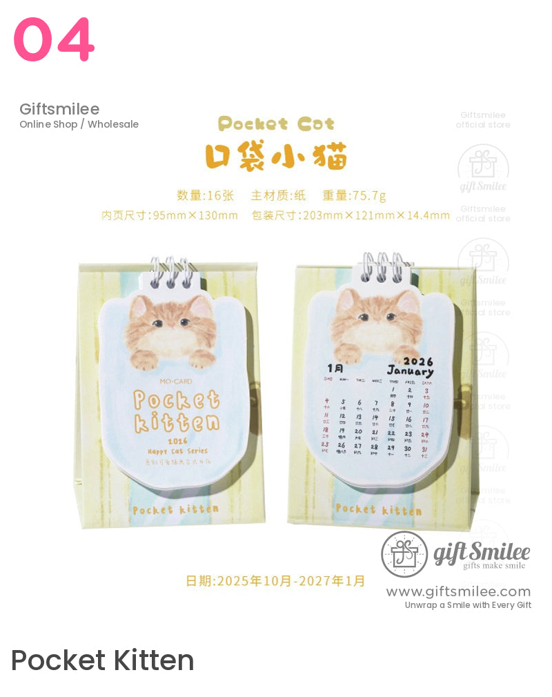 Happy Cat Desk Calendar | KS-MX-063