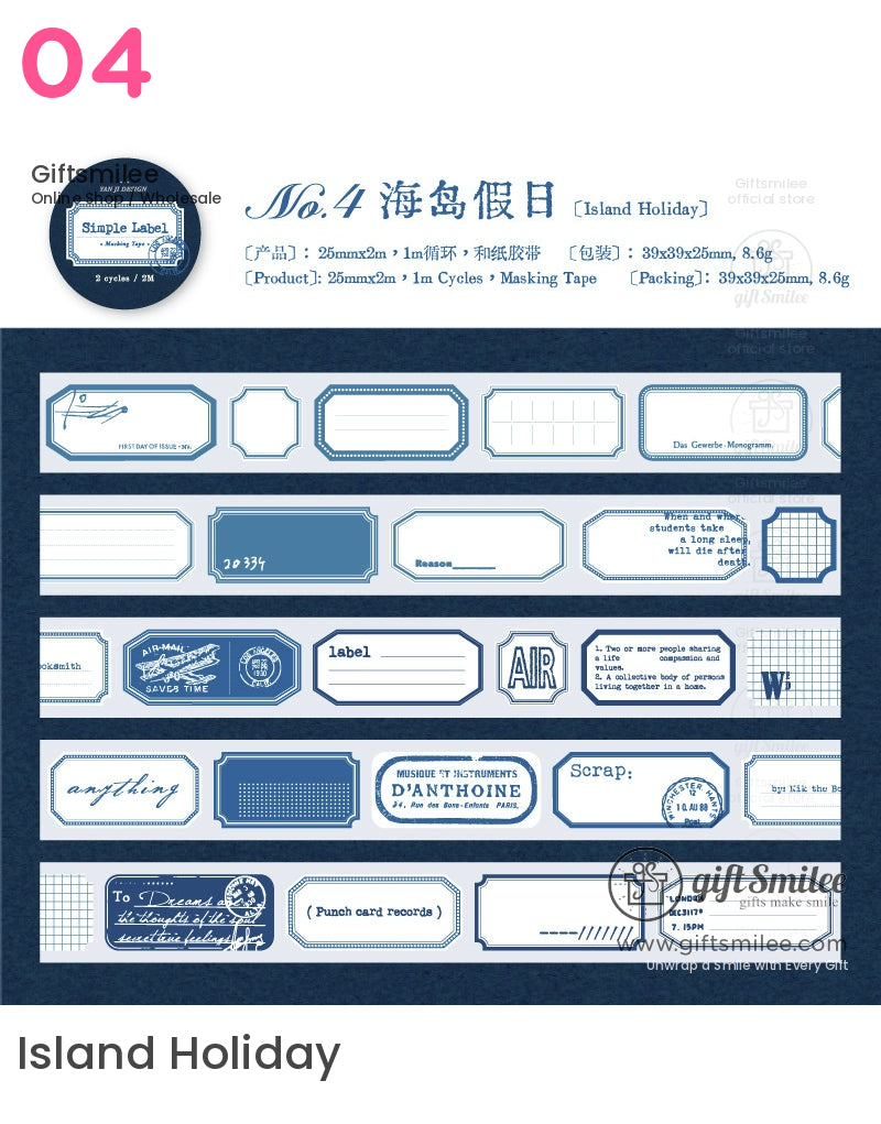 Simple Tags Washi Tape | scrapbook