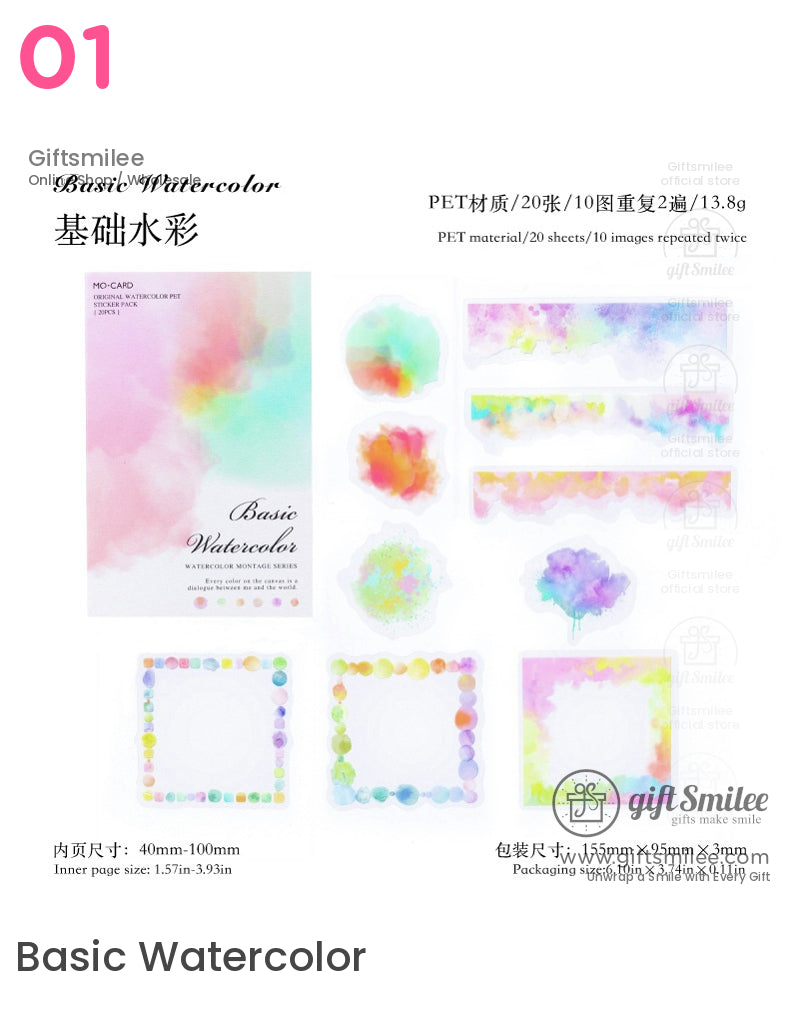 Watercolor Floral Sticker Packs | KS-SA-4060