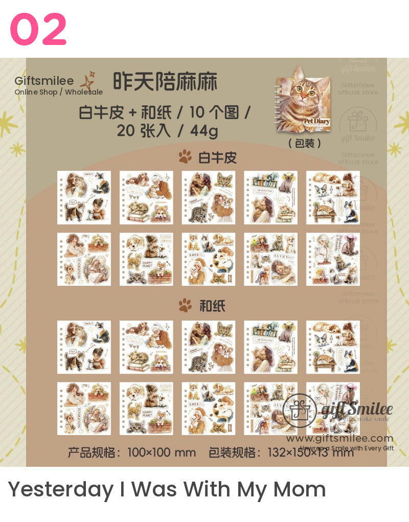 Spiral Cat Notebooks Pet Diary Sticker Book | KS-SA-4088