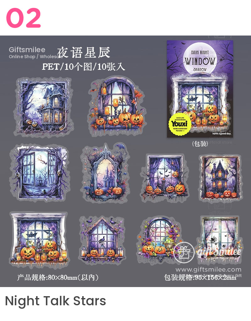 Gothic Windows Layering Dark Gothic Window Pet Stickers | KS-SA-4116