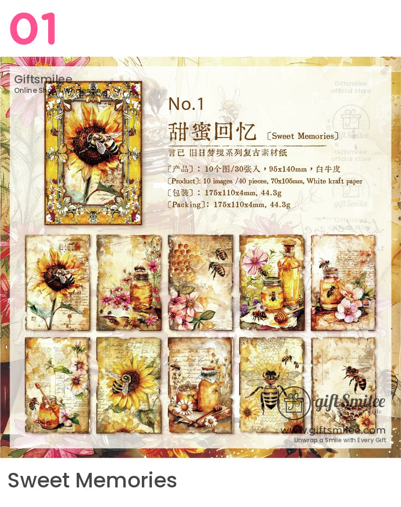 Old Dreams Collage Kit | girl birthday