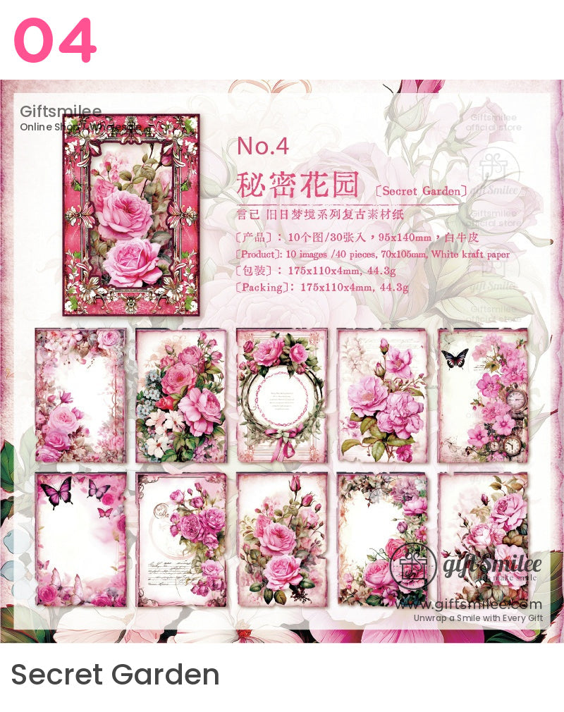 Old Dreams Collage Kit | girl birthday