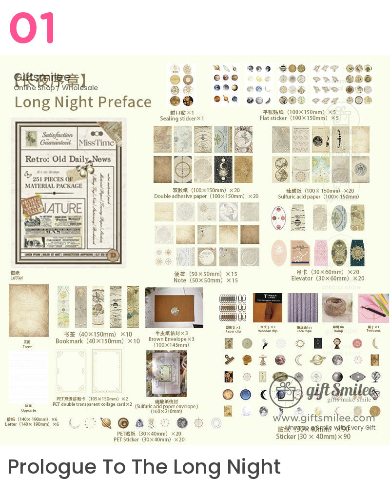 Retro Scrapbook Ephemera Gift Box | KS-CK-1180