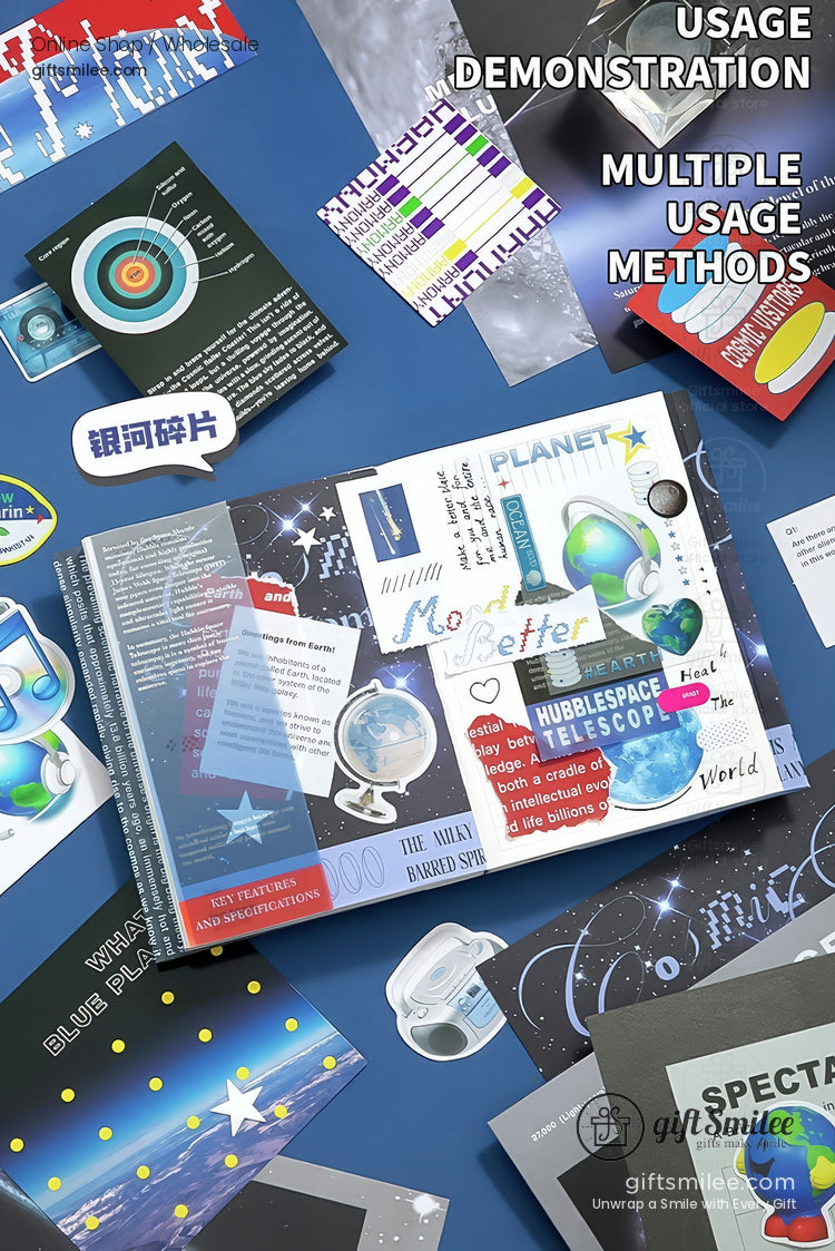 Mixed-Texture Paper Ephemera Pack With Pvc Organizer Scrapbook Journaling Sticker And Paper Kit | KS-CK-1230