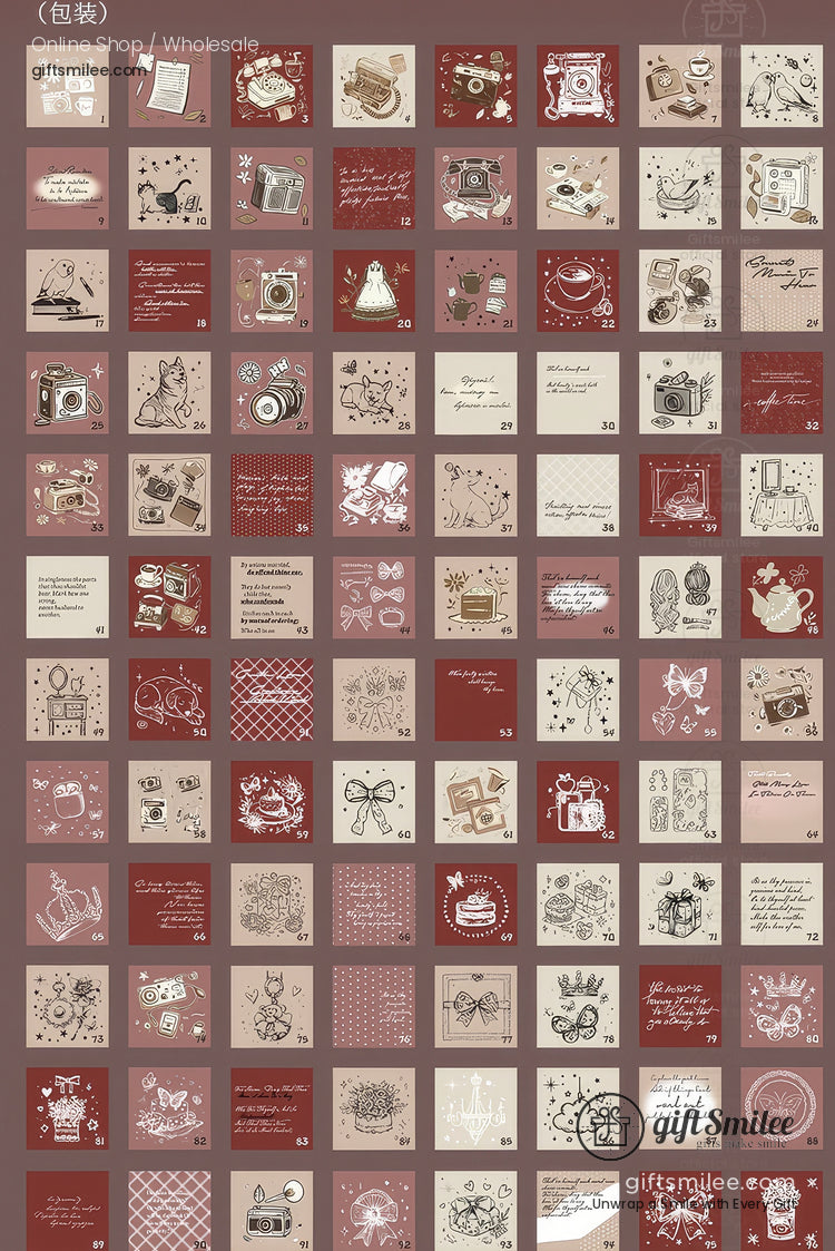 100-Sheet Retro Pastel Square Tear-Off Adhesive 50×50 Mm Sticky Note Pads | KS-CK-1233