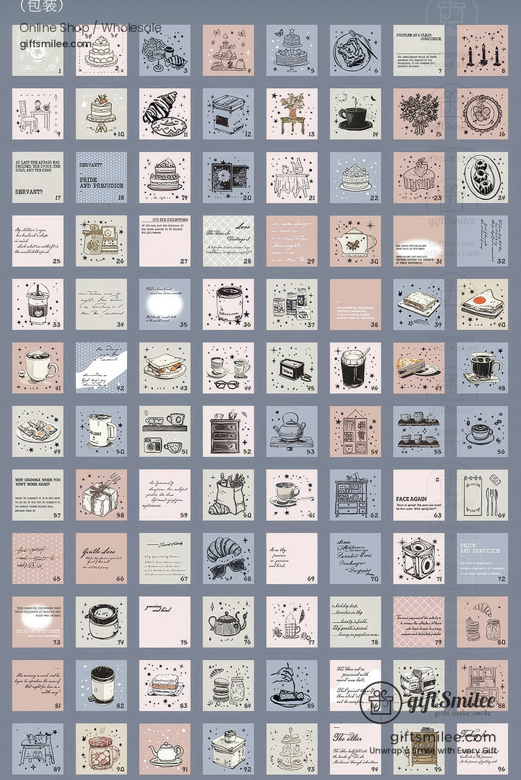 100-Sheet Retro Pastel Square Tear-Off Adhesive 50×50 Mm Sticky Note Pads | KS-CK-1233