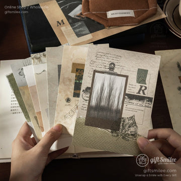 Vintage A5 Mixed-Texture Collage Prints Decorative Scrapbook Paper | KS-CK-1234