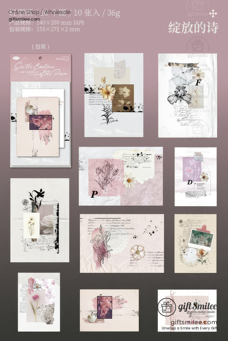 Vintage A5 Mixed-Texture Collage Prints Decorative Scrapbook Paper | KS-CK-1234