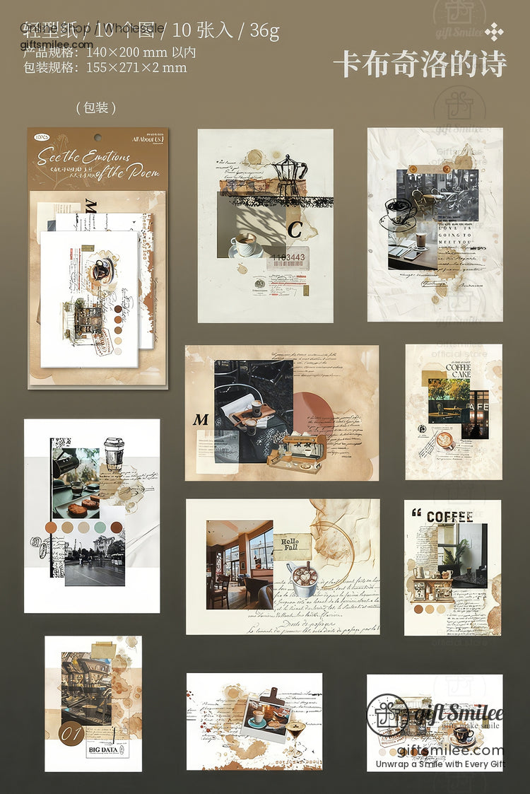 Vintage A5 Mixed-Texture Collage Prints Decorative Scrapbook Paper | KS-CK-1234