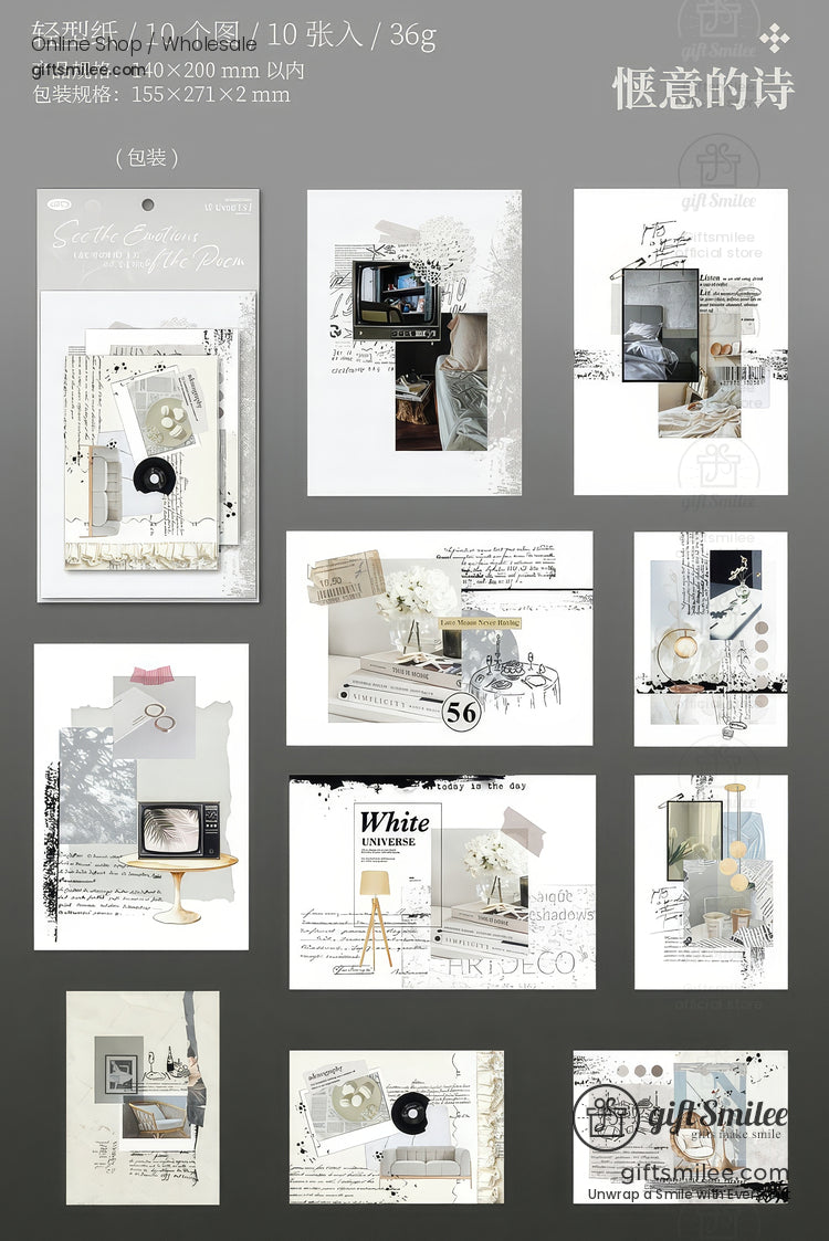 Vintage A5 Mixed-Texture Collage Prints Decorative Scrapbook Paper | KS-CK-1234