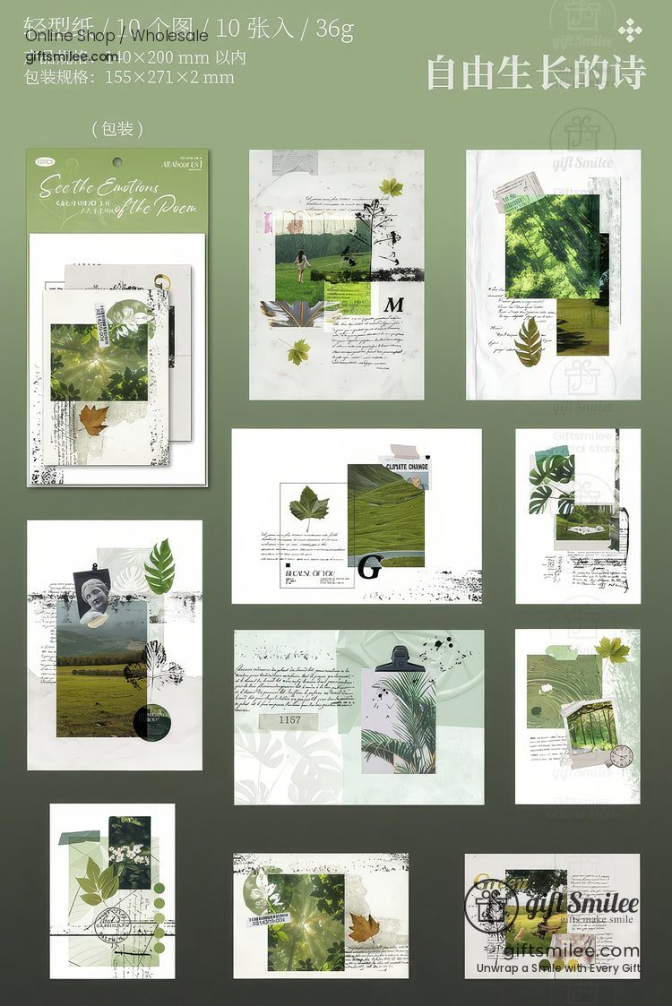 Vintage A5 Mixed-Texture Collage Prints Decorative Scrapbook Paper | KS-CK-1234