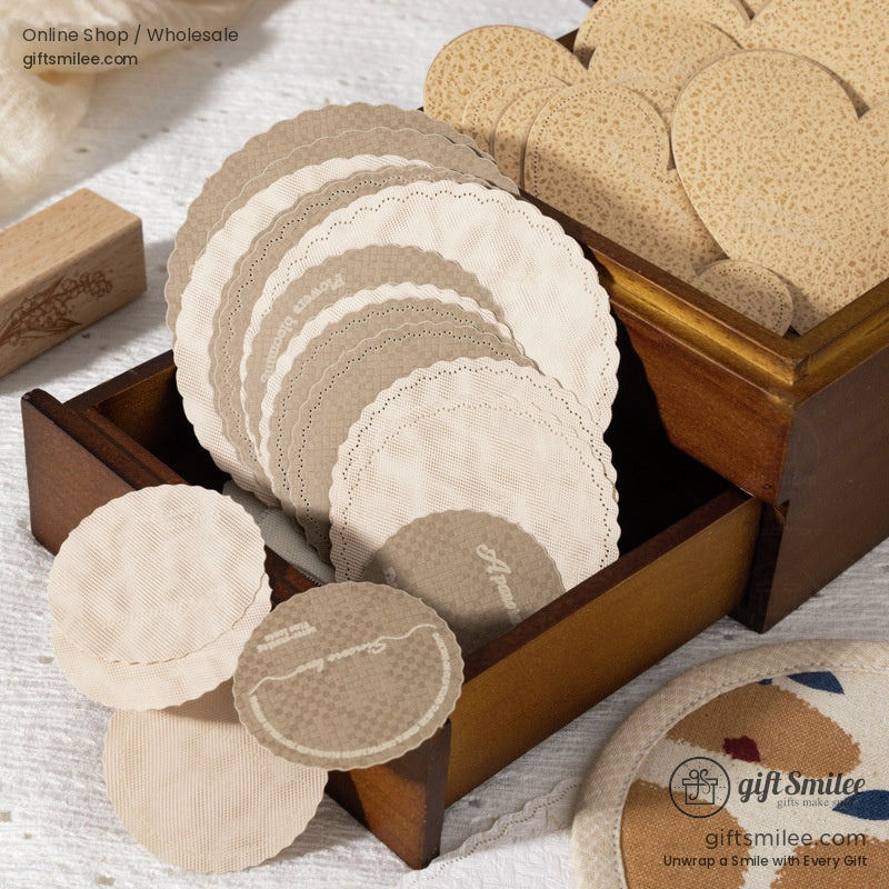 Textured Kraft Mixed Shapes Layered Die-Cut Set Decorative Paper Die-Cuts | KS-CK-1236