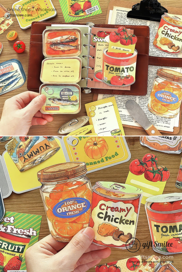 Matte Die‑Cut Food Illustration 20‑Piece Assorted Large Cutouts Decorative Stickers Set | KS-CK-1238