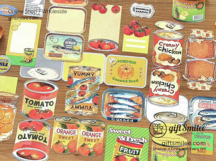 Matte Die‑Cut Food Illustration 20‑Piece Assorted Large Cutouts Decorative Stickers Set | KS-CK-1238