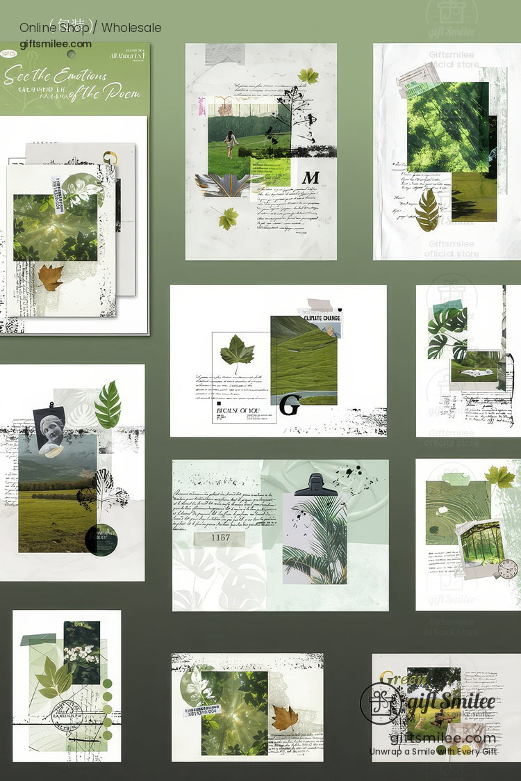 Textured Vintage Collage A5 6 Themes Thick Matte Prints Scrapbook Paper Set | KS-CK-1239