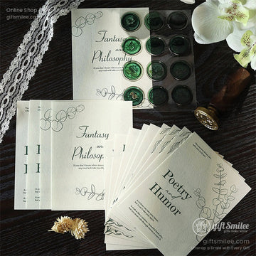 Matte Fiber Paper With Dome Resin Seals Vintage Journaling Sticker Set | KS-CK-1241