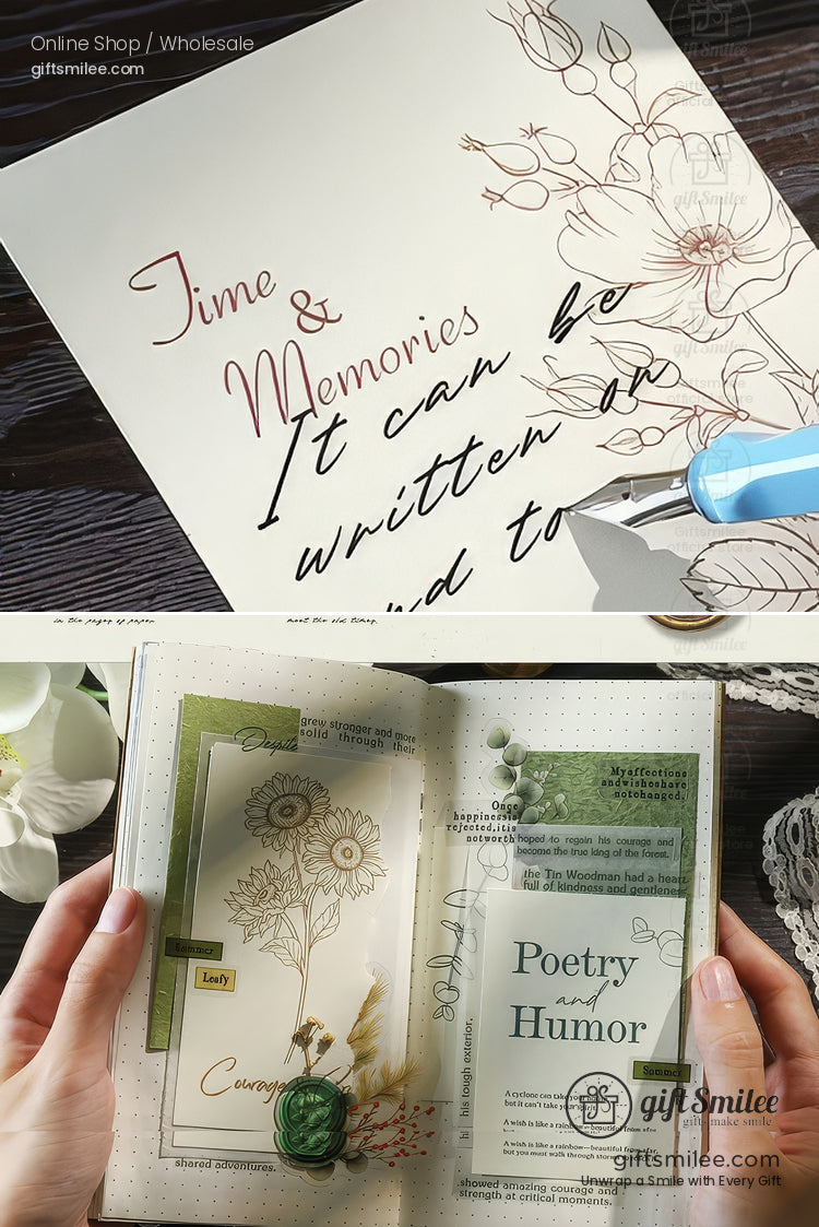 Matte Fiber Paper With Dome Resin Seals Vintage Journaling Sticker Set | KS-CK-1241