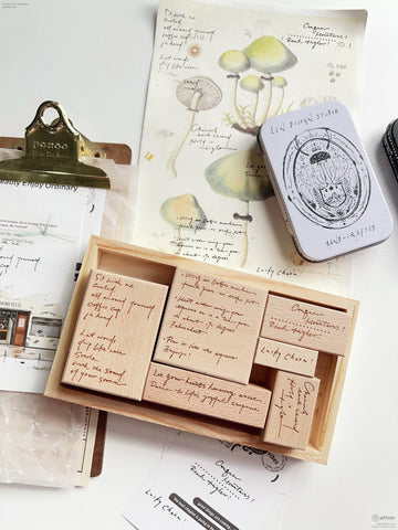 Handwritten English Rubber Stamp Set | KS-CK-1245