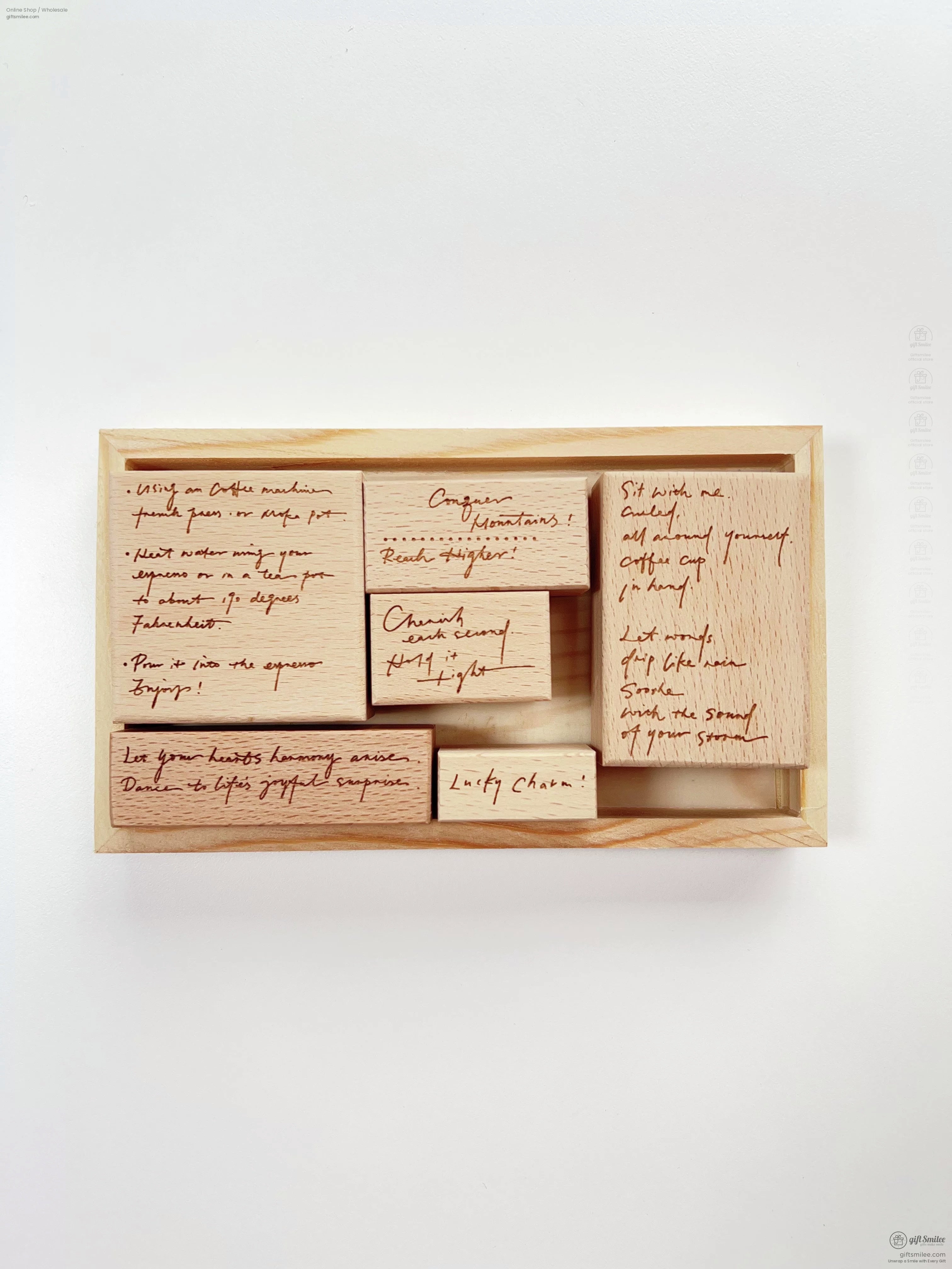 Handwritten English Rubber Stamp Set | KS-CK-1245