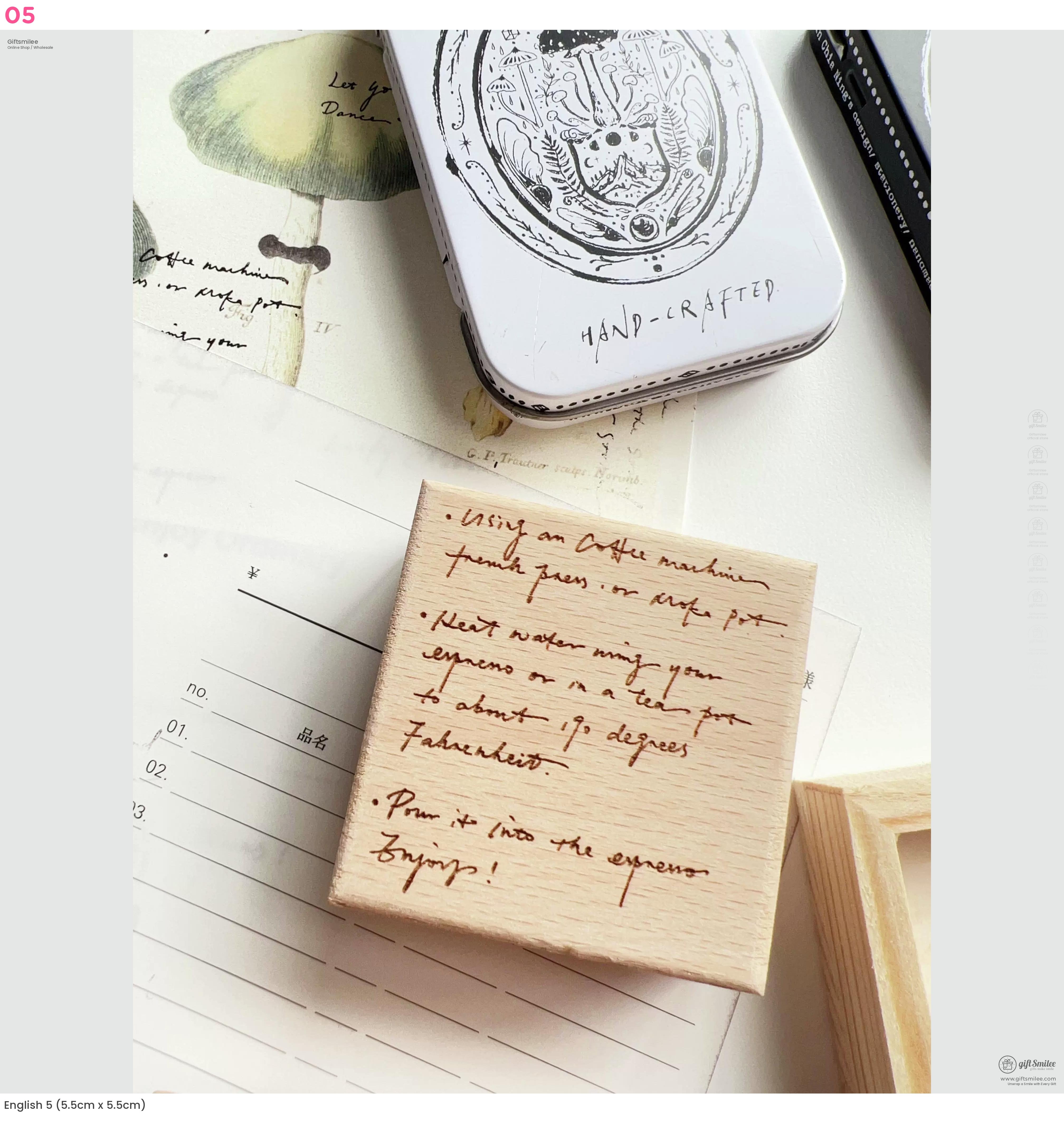 Handwritten English Rubber Stamp Set | KS-CK-1245