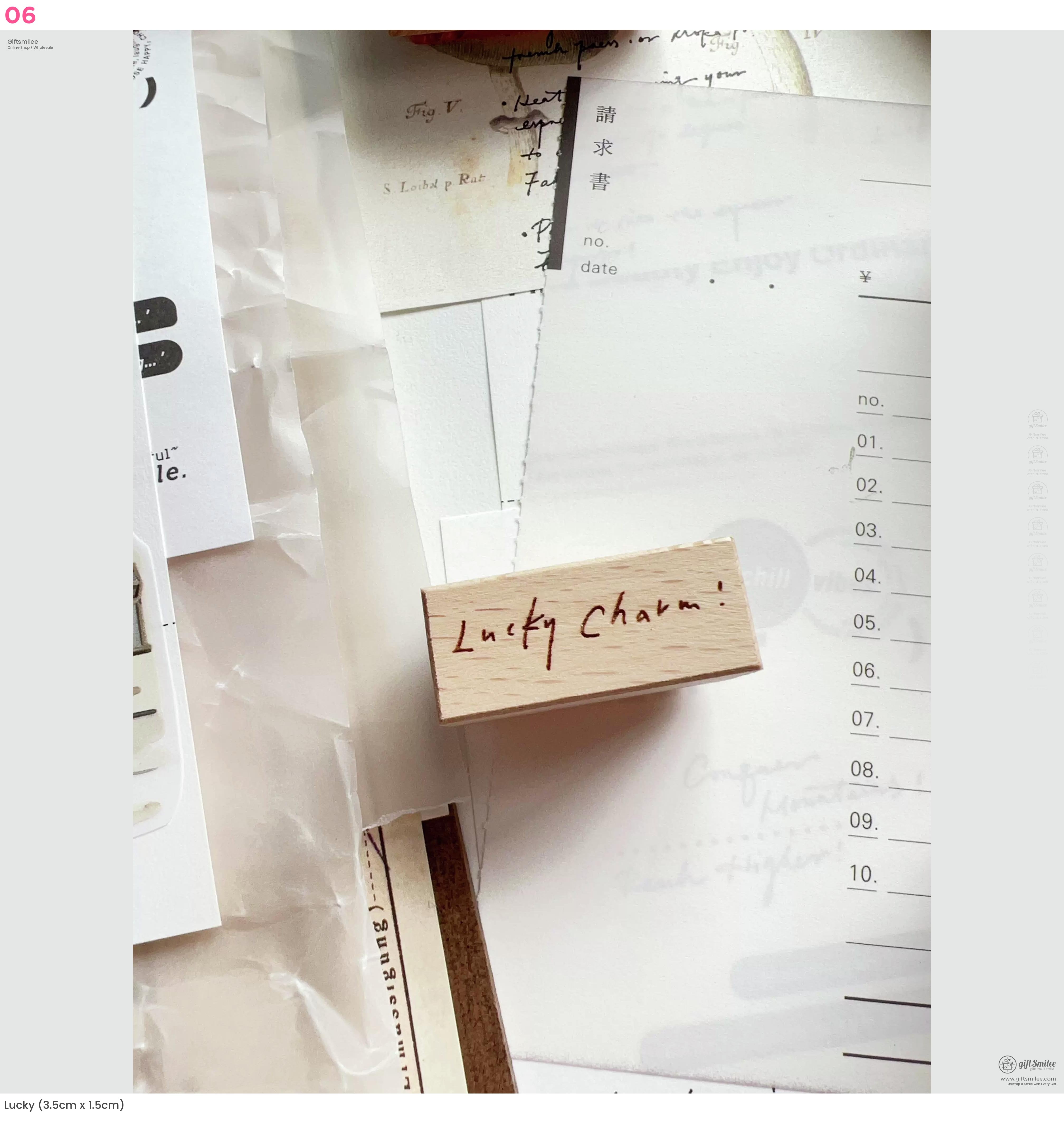 Handwritten English Rubber Stamp Set | KS-CK-1245