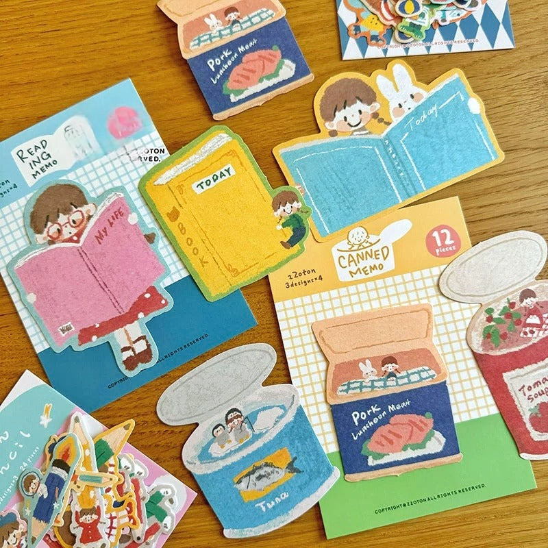 Canned Food For Reading Sticker And Memo Set | KS-CK-1246