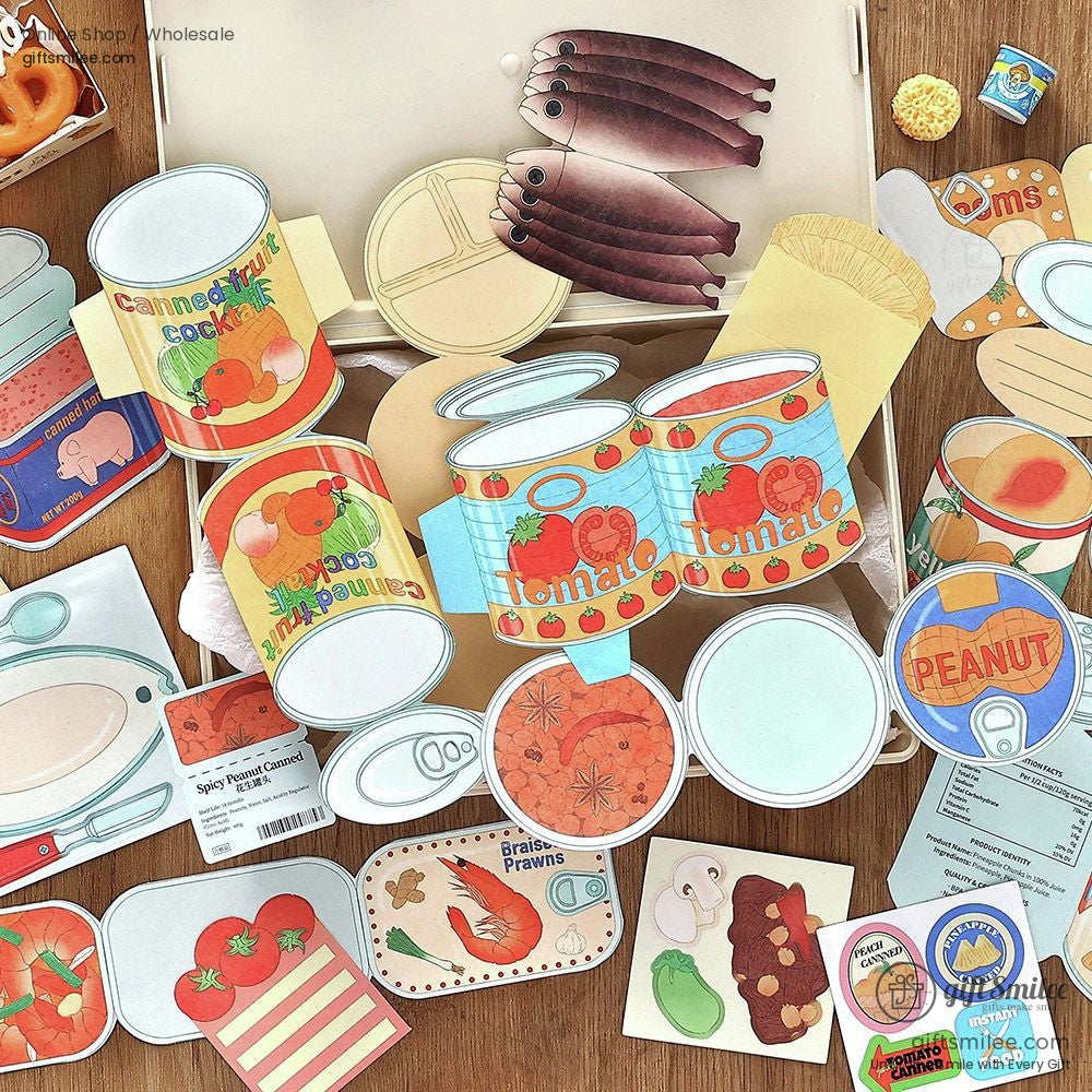 Matte Paper Die-Cut Food Illustrations 20Pcs Decorative Sticker Pack | KS-CK-1260