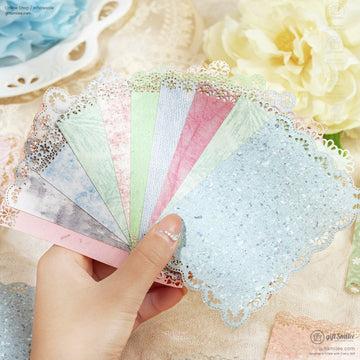 Vintage Lace Die-Cut Pastel Textured Decorative Paper Pack | KS-CK-1286