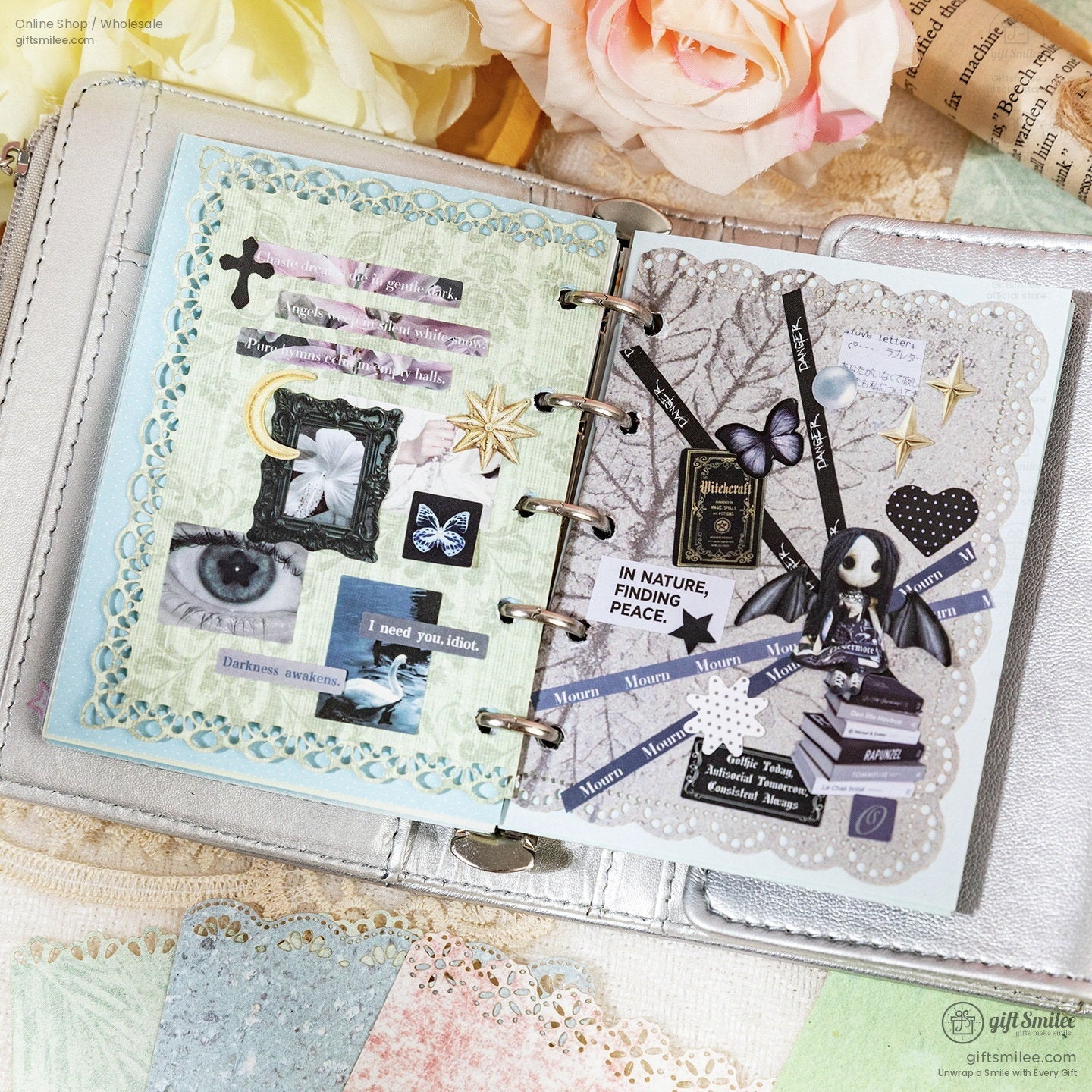 Vintage Lace Die-Cut Pastel Textured Decorative Paper Pack | KS-CK-1286