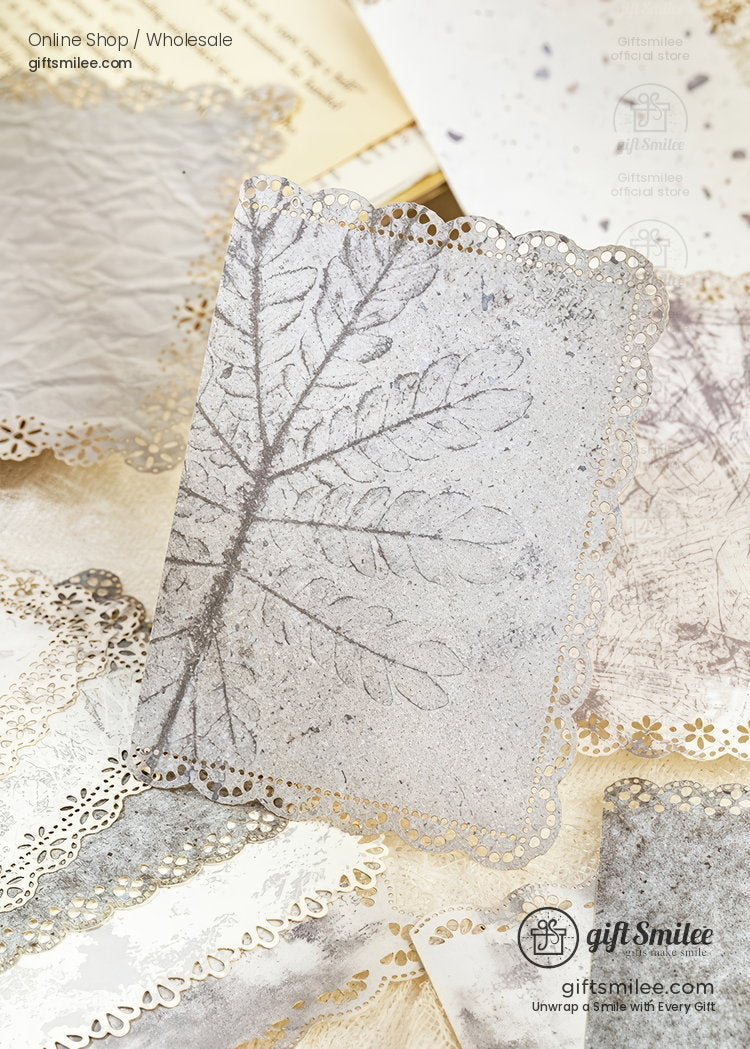 Vintage Lace Die-Cut Pastel Textured Decorative Paper Pack | KS-CK-1286