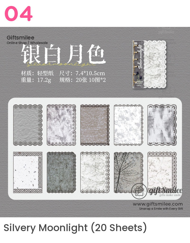 Vintage Lace Die-Cut Pastel Textured Decorative Paper Pack | KS-CK-1286