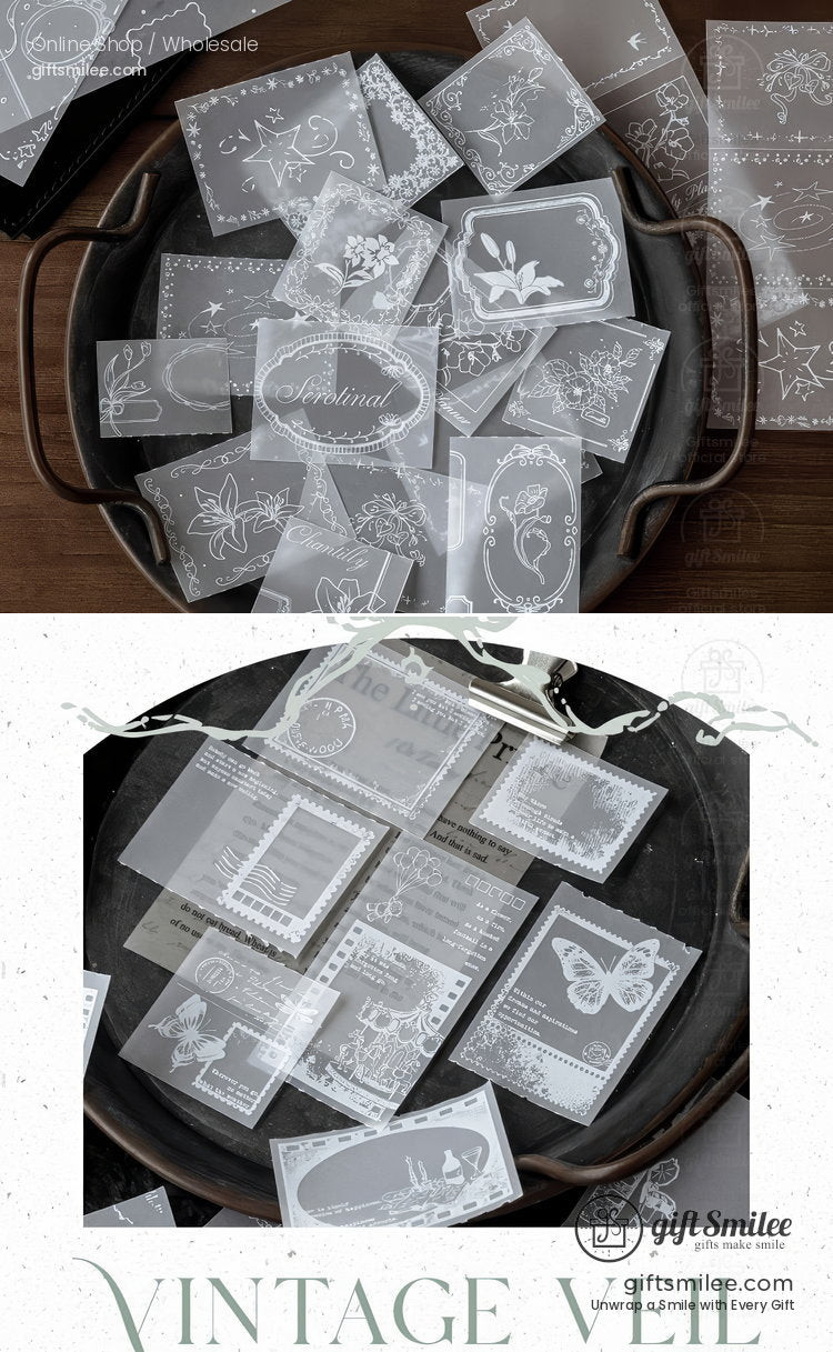 Translucent Vellum White Ink 20Pcs Background Papers | KS-CK-1288
