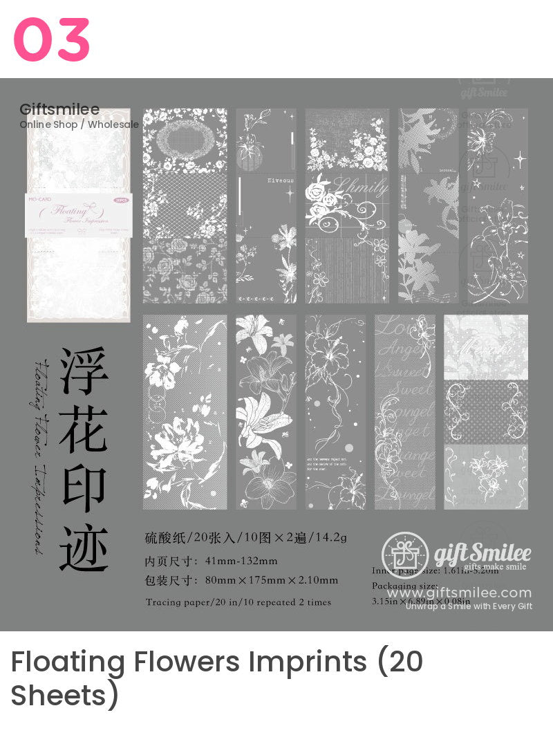 Translucent Vellum White Ink 20Pcs Background Papers | KS-CK-1288
