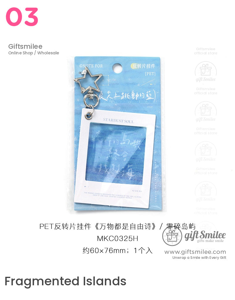 Star Charm Polaroid-Style Inspirational Keychain Widgets | bujo set