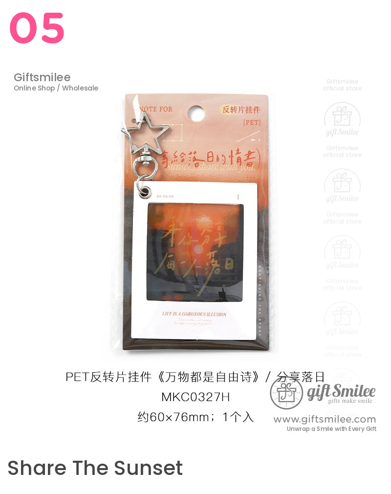 Star Charm Polaroid-Style Inspirational Keychain Widgets | bujo set