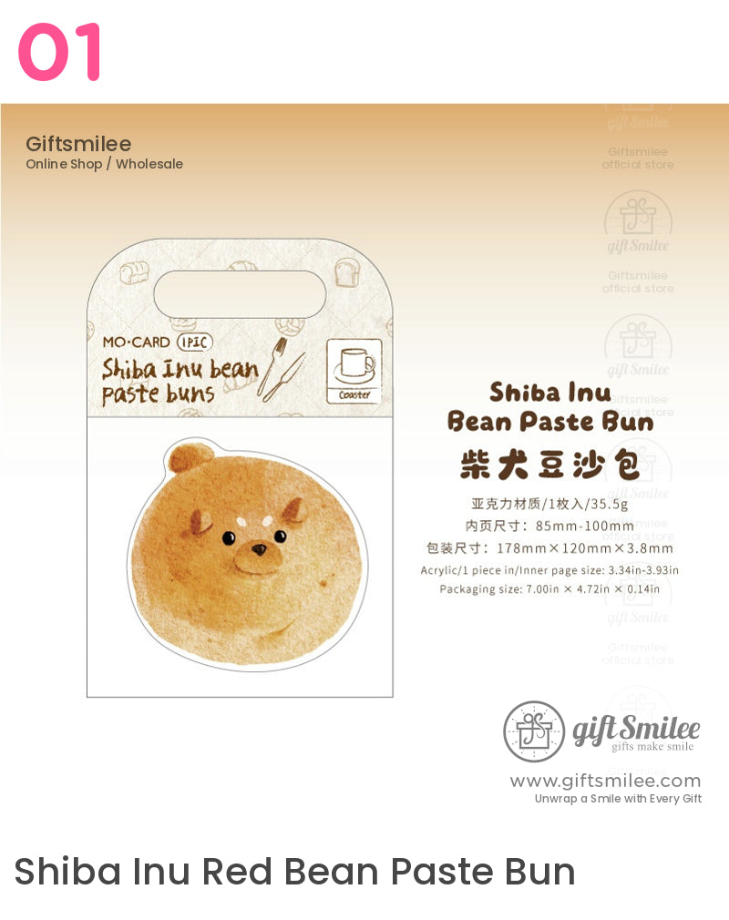 Cute Animal Bread-Themed Drink Coasters Coasters | KS-MX-053
