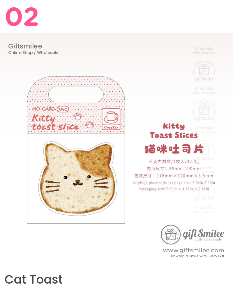 Cute Animal Bread-Themed Drink Coasters Coasters | KS-MX-053