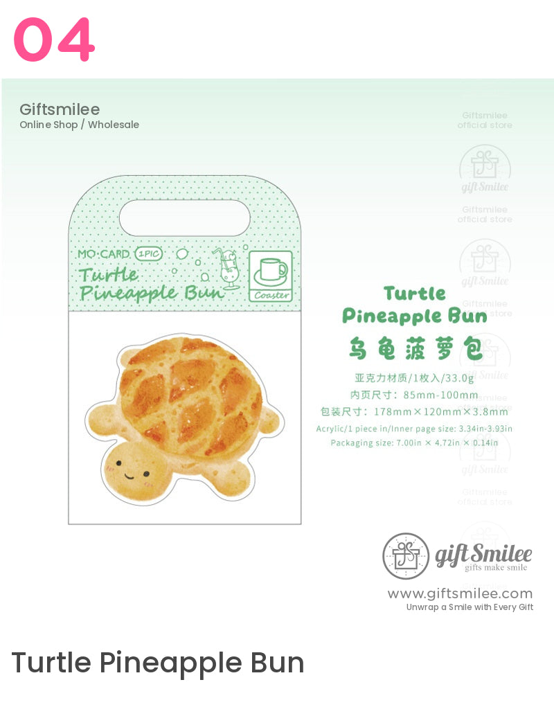 Cute Animal Bread-Themed Drink Coasters Coasters | KS-MX-053