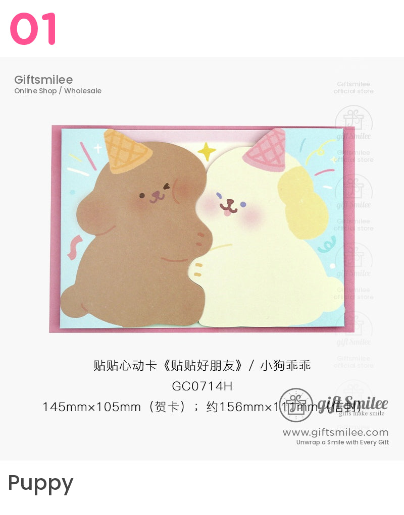 Sticky Notes Chubby Pets Memo Message Card | KS-MX-055