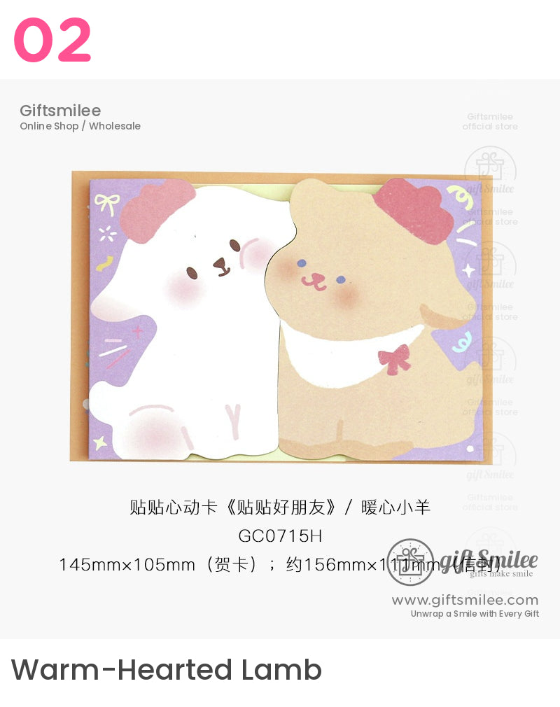 Sticky Notes Chubby Pets Memo Message Card | KS-MX-055