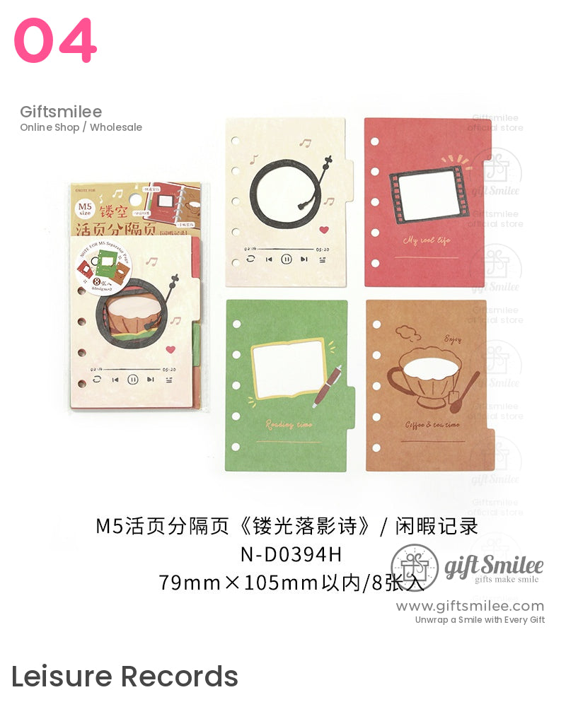 Stencil Set Planner Divider M5 Loose-Leaf Dividers | KS-MX-056