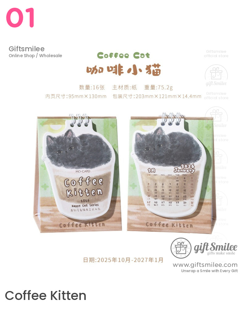 Happy Cat Desk Calendar | KS-MX-063