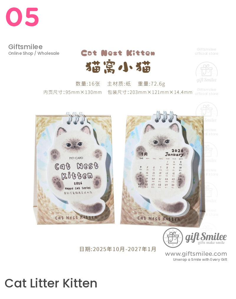 Happy Cat Desk Calendar | KS-MX-063