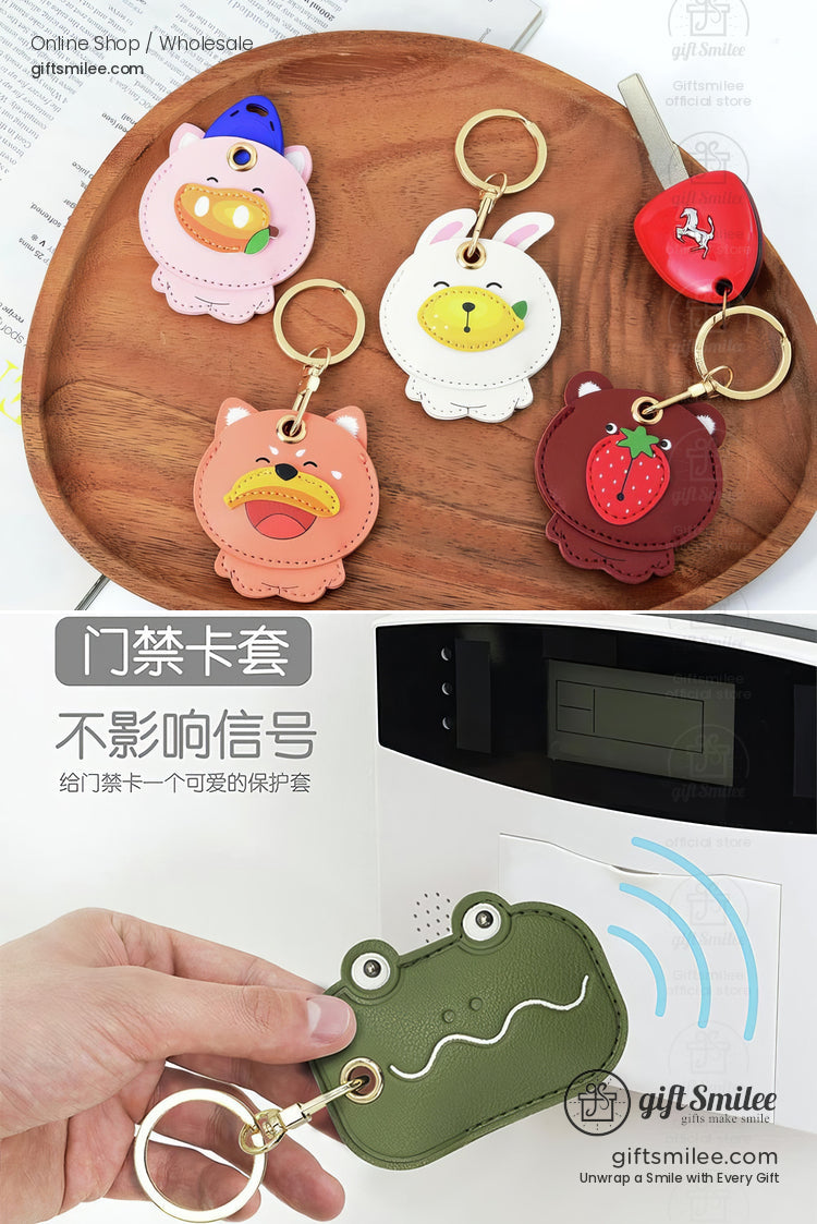 Pu Leather Rfid-Friendly Cartoon Design Keychain | KS-MX-074