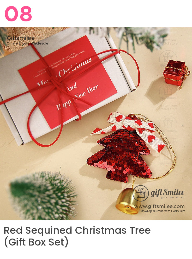 Red Christmas Tree Ornaments Car Rearview Mirror Christmas Decorations Christmas Hanging Ornament | KS-MX-080