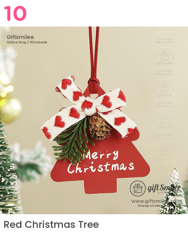 Red Christmas Tree Ornaments Car Rearview Mirror Christmas Decorations Christmas Hanging Ornament | KS-MX-080