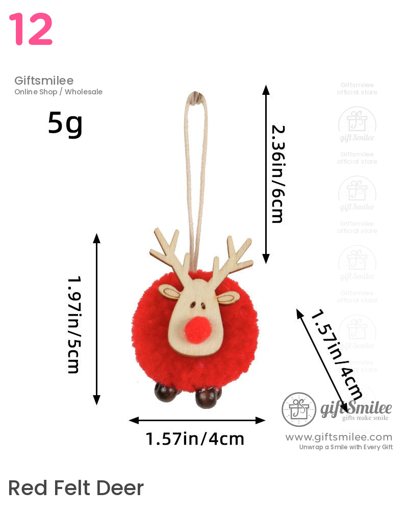 Red Christmas Tree Ornaments Car Rearview Mirror Christmas Decorations Christmas Hanging Ornament | KS-MX-080