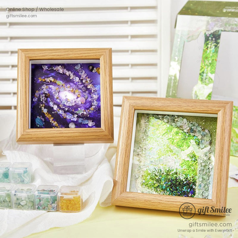 DIY Crystal Art Kit - Galaxy & Butterfly Decoration, 5-Inch Frame